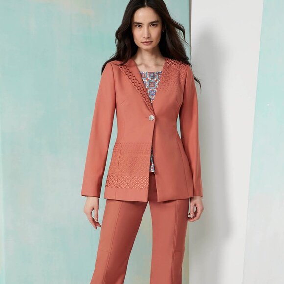 NEW CARLISLE COLLECTION Women's Asymmetrical Patio Jacket in Aragon Pink Size 2 - Picture 3 of 7